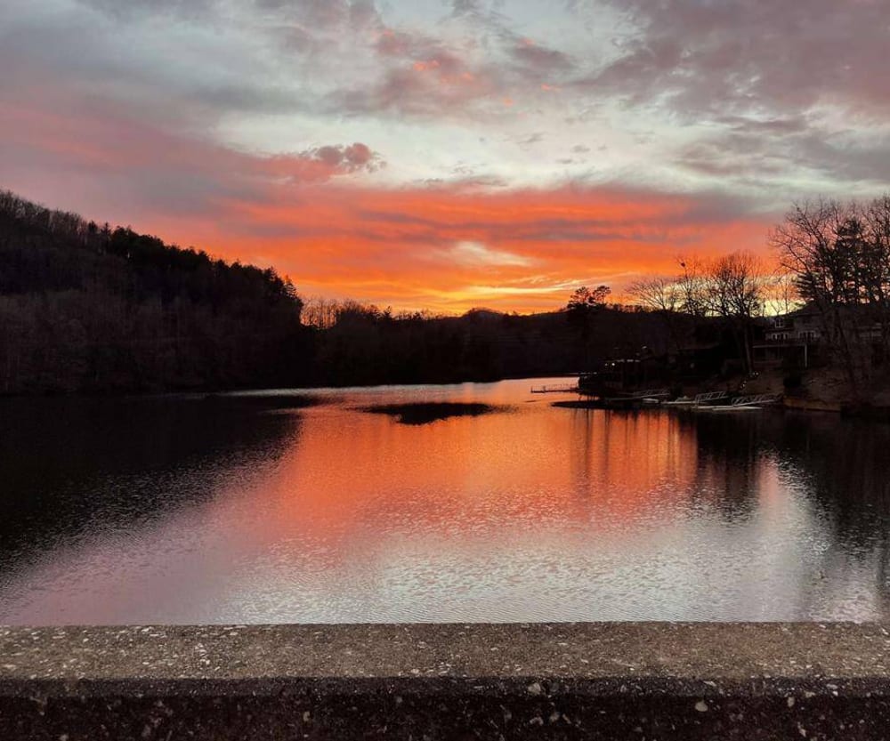 Sunset over Lake Santeetlah